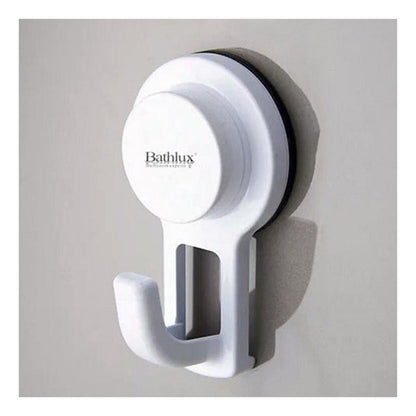 Bathlux Gancho Percha Con Ventosa Baño Sin Perforar Color Blanco