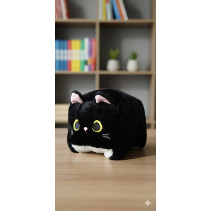 Peluche Cojín Suave De Felpa Gato Cuadrado Kawaii 20cm R&c