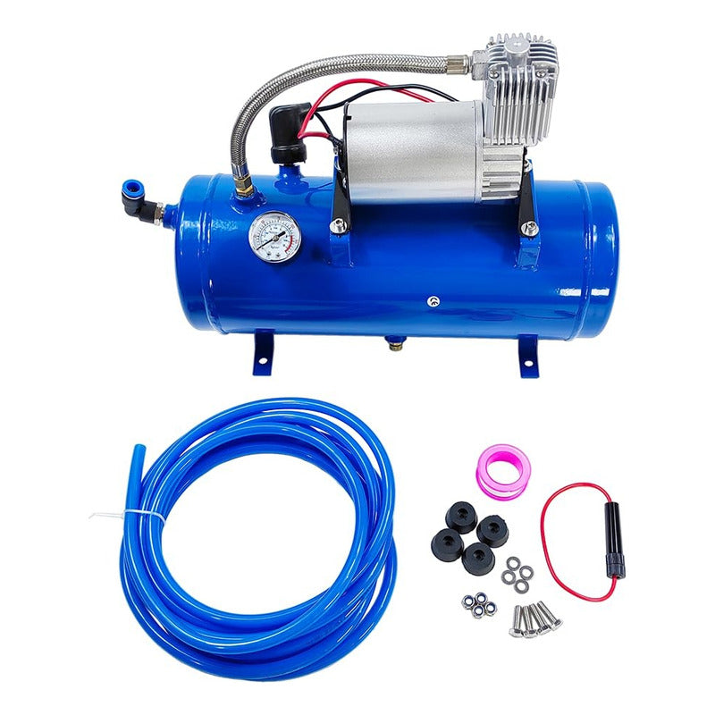 Compresor De Aire Auto 12v 150psi 6litros Bocina Neumático