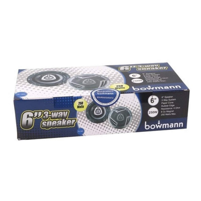 X2 Parlantes Bowmann 16cm 3vías 250watts Ts-1650 Auto Tuning