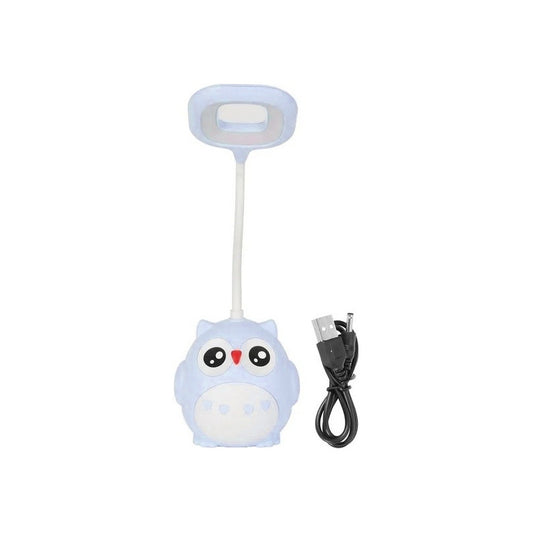 Lámpara Led De Mesa Recargable Cn Portalapiz Búho Kawaii R&c