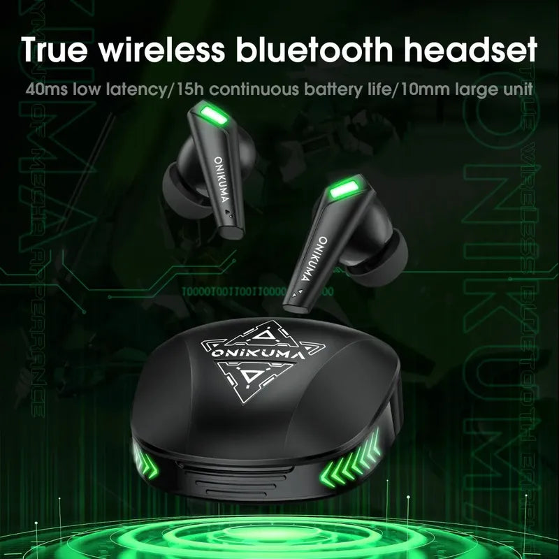 Audifono Inalambrico Gamer Onikuma T308 Bluetooth Tws In-ear Negro T308