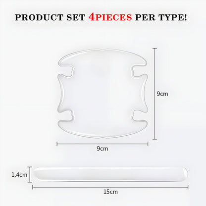 Set 8pcs Protector De Manilla + Topes De Puerta Transparente