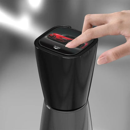 Cenicero Con Luz Led Y Tapa Abre Fácil Monedero Auto Casa Negro Yd-001