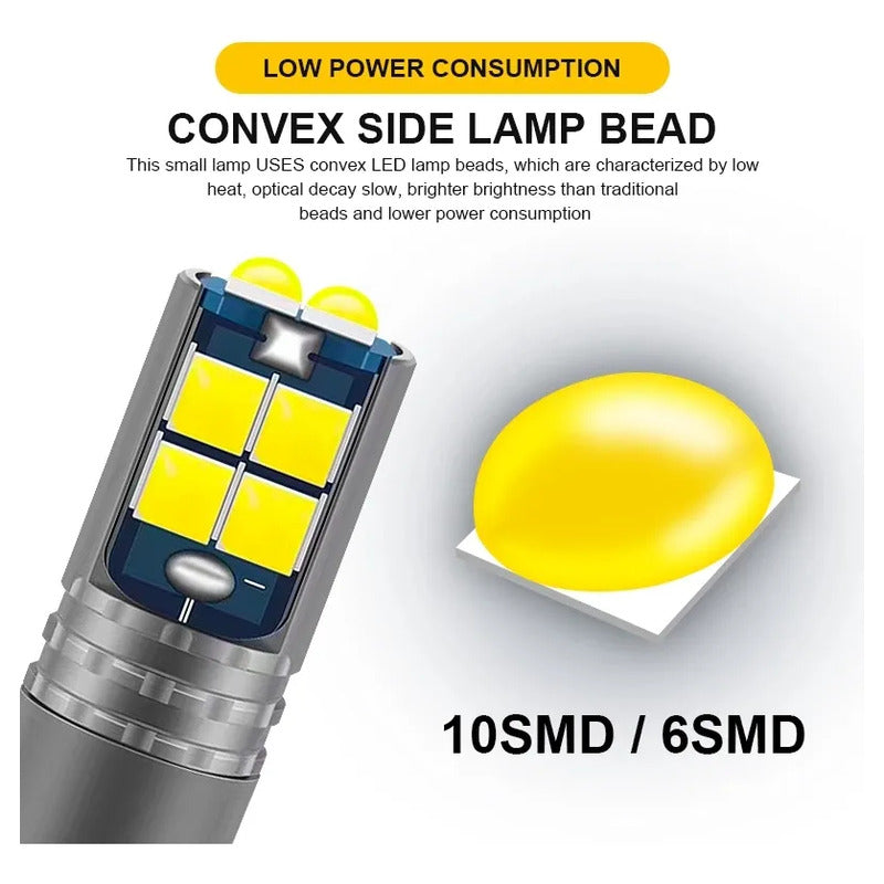 X2 Ampolleta T10 Cola Pescado 10 Led W5w 12/24v Auto 25182