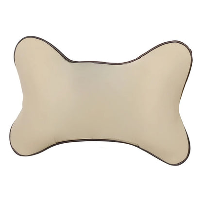 X2 Reposa Cabeza Cojín Apoyo Cabeza Cuello Almohada De Auto Beige Ecocuero 39566