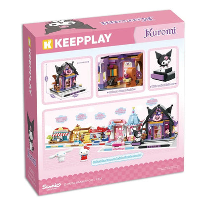Set Bloque De Construcción Keepplay Sanrio 366 Pieza Kawaii 366 Kuromi Astrological Cabin