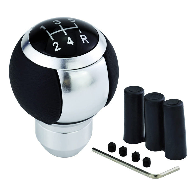Pomo Palanca D Cambio 5v Redondo Ecocuero Universal Auto 71p