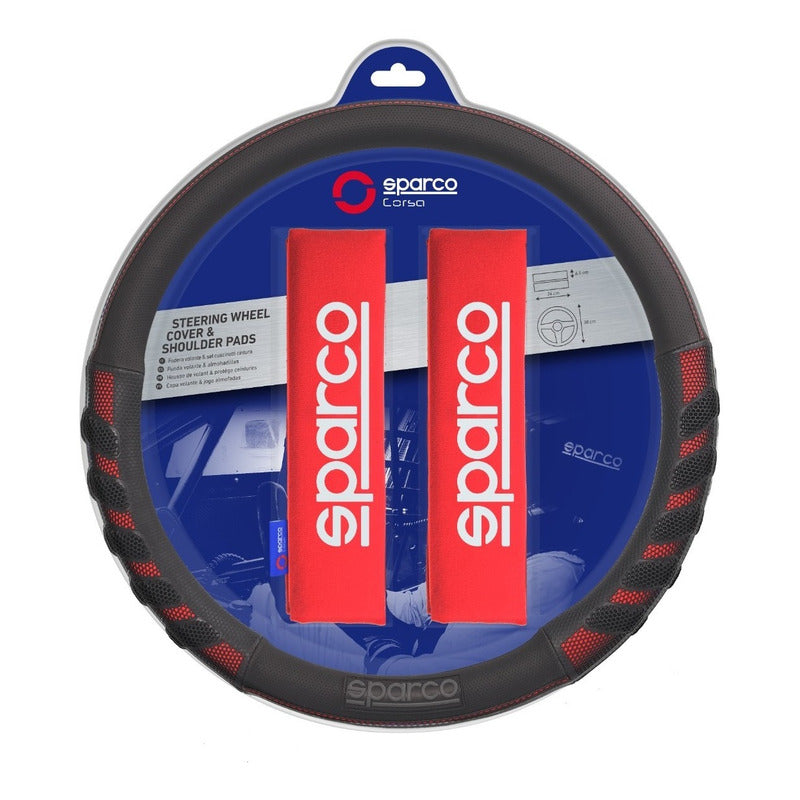 Cubre Volante + Cubre Cinturon Auto Sparco Universal /r&c