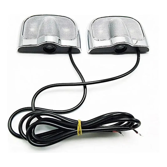 X2 Luces De Cortesía Led Luz Bienvenida De Puerta De Autos 12v Cables Peu Caja Negra