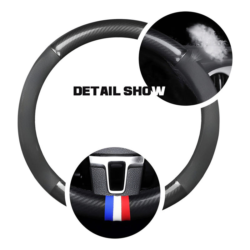 Funda Cubre Volante Eco Cuero Deportivo Fibra Antideslizante