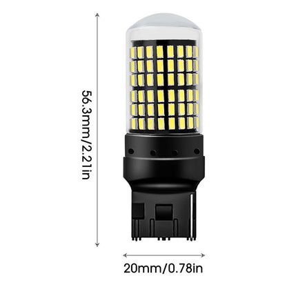 X2 Ampolleta Led T20 7440 144led Luz Blanca 360° Auto 1cont
