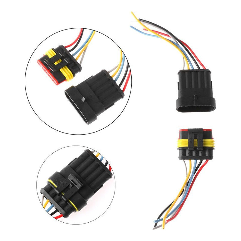 Cable Conector 5pines Macho Hembra Extensor Para Auto