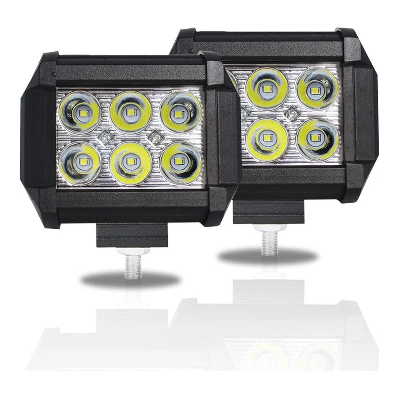 X2 Foco Led Neblinero 18w Antiniebla 6led 12v Auto Camioneta