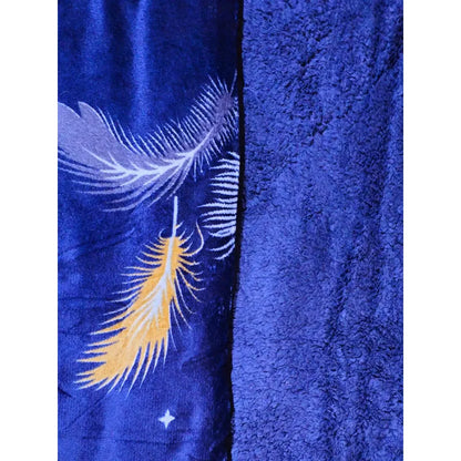 Plumón Cobertor Cubrecama Plush Chiporro Funda 2p Diseños Azul Mod2 Plumas