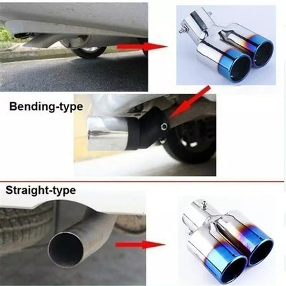 Cola De Escape Auto Doble Ionizado Tuning Universal/r&c
