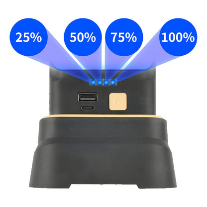 Lámpara De Emergencia Luz Led Recarga Solar /usb +base 48led