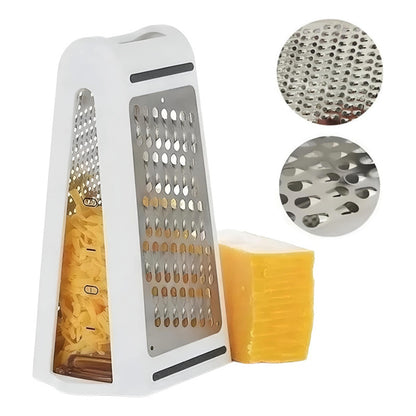 Rallador De Queso 2 Maneras Con Caja De Almacenamiento Color Blanco