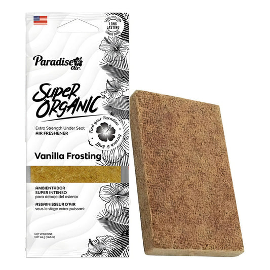 Ambientador Super Organic Aromatizante Paradise Air Auto Cas Madera Vanilla Frosting