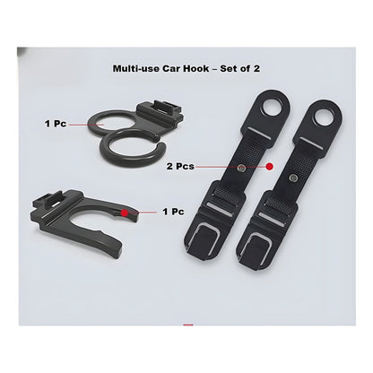 X2 Gancho Organizador Para Cabecera Auto Multiusos 4pcs /ryc