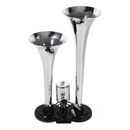 Bocina De Aire Electrica Doble Trompeta 12v-24v Auto Camión