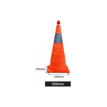 X2 Cono De Emergencia Retractil Reflectante Con Luz Led 50cm
