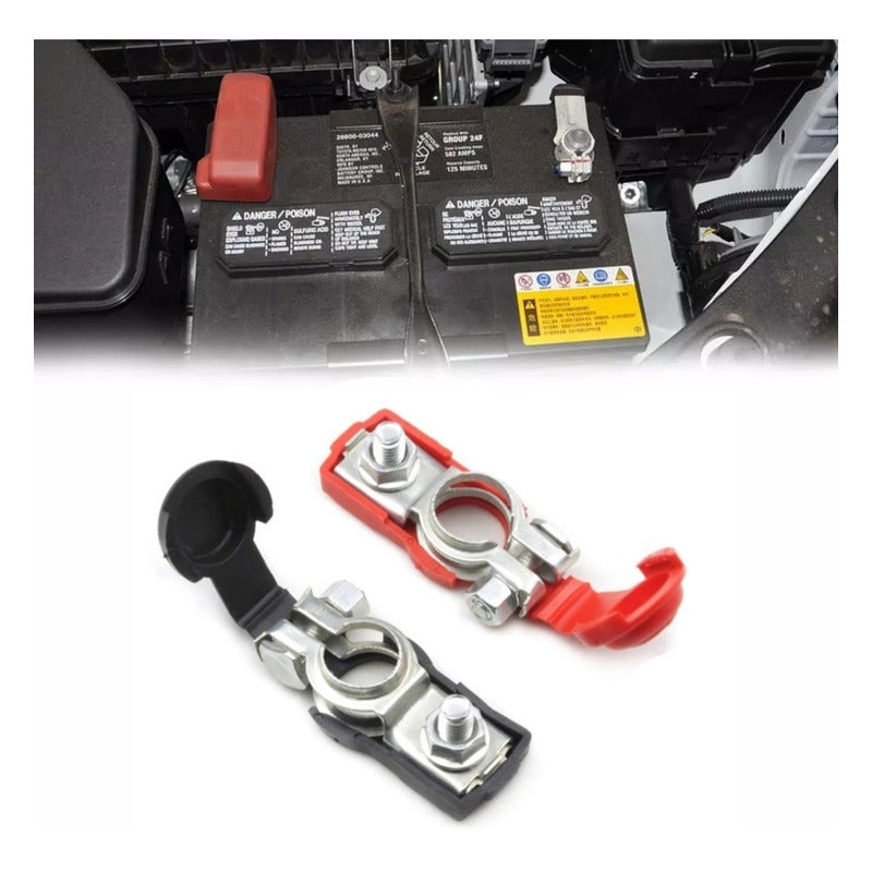 X2 Terminal De Batería Con Tapa Positivo/negativo Bornes Ryc