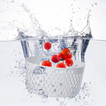 X3 Tupper Hermético Contenedor Alimentos Frescos Con Colador Color Azul Circular