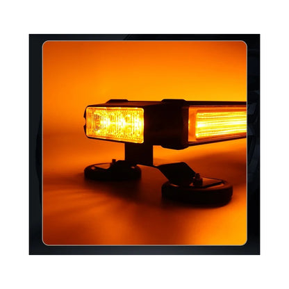 Baliza Led Techo Destellante Ámbar Estrobo Auto 12v Imán 65c