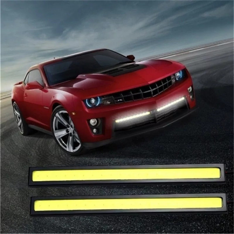 Tira Barra Luz Led Alto Brillo Neblineros Adhesivo Auto X2