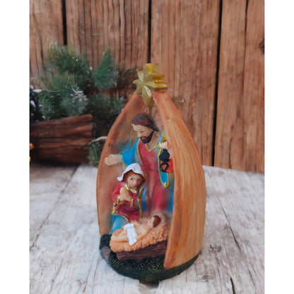 Figura Pesebre Nacimiento Con Estrella De Belen Navidad /ryc