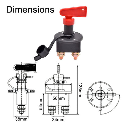 Interruptor Desconexion Apagado Batería Cortacorriente 6-24v