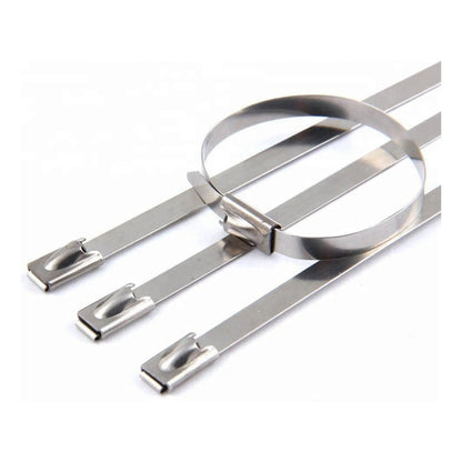 X7 Amarras Metalica Acero 304 Abrazadera 4.6x250mm Bridas Plateado 52713