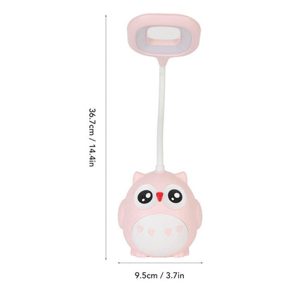 Lámpara Led De Mesa Recargable Cn Portalapiz Búho Kawaii R&c