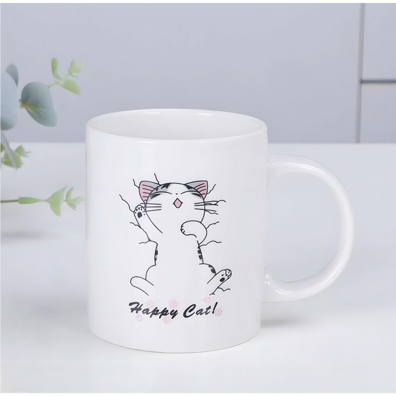Taza Diseño Gato Chi Mug Taza 380ml Taza Café Té Happy Cat