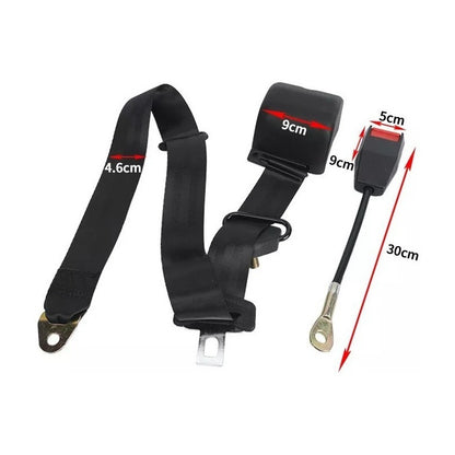 X2 Cinturón De Seguridad Retráctil 3 Puntas Auto Universal