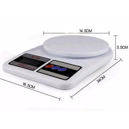 Balanza Gramera Cocina Digital Hasta 7kg Blanco