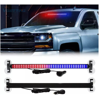 Baliza De Parabrisa Barra Led Estroboscópica Rojo Azul 80led