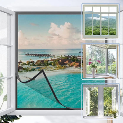 Mosquitero Malla Anti Mosquito Ventana Con Velcro 150x200cm Negro