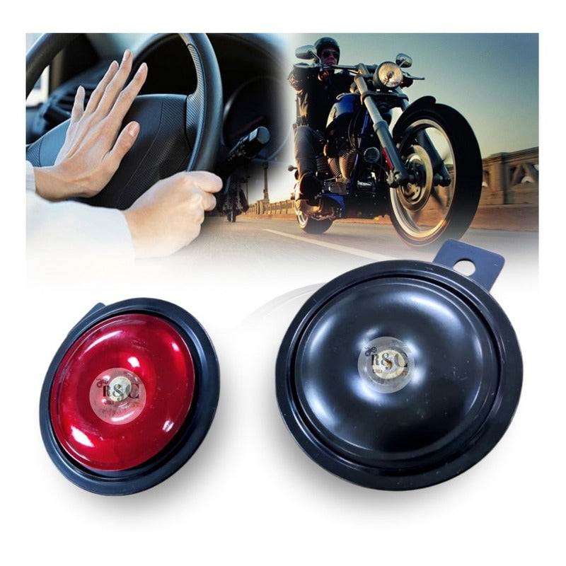 X2 Bocina Plato Eléctrica 12v Auto Moto Scooter Universa/r&c