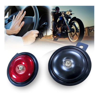X2 Bocina Plato Eléctrica 12v Auto Moto Scooter Universa/r&c