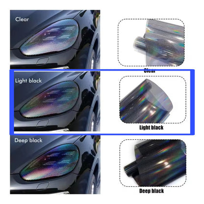 Vinilo Tornasol Para Foco Óptico Vinil Panal 6d Auto Tunning