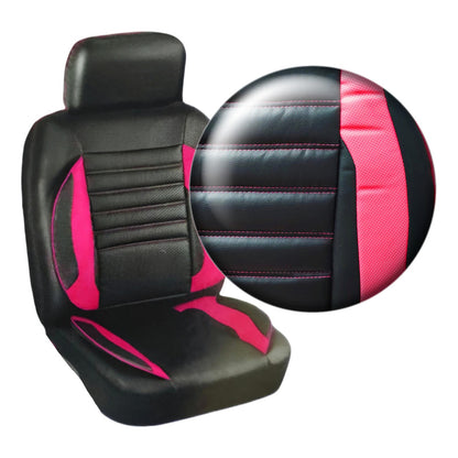 Juego Funda Cubreasiento 100% Eco Cuero Acolchado Y Bolsillo