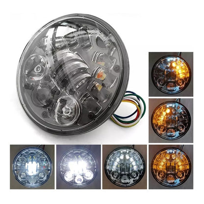 Foco Led Delantero De Moto Con Luz De Viraje 5.75 Pulgada H4