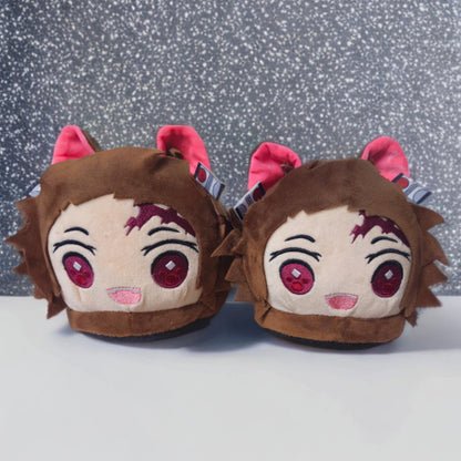 Pantuflas Abiertas De Anime Acolchadas Para Invierno T36-41