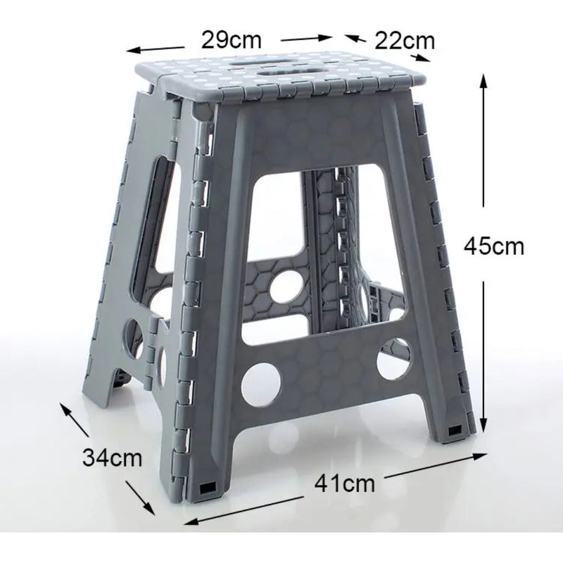 Taburete Plegable Banquito Pórtatil Piso Escala 45cm /r&c