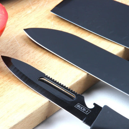 Set De Cuchillos De Cocina 5 Piezas Negro Kit 5 En 1 /ryc