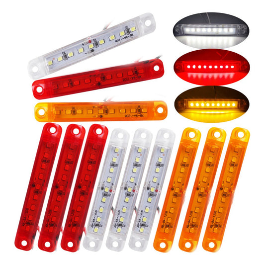 X12 Luz Led De Trocha Lateral Posición Bivoltaje 12-24v 9led