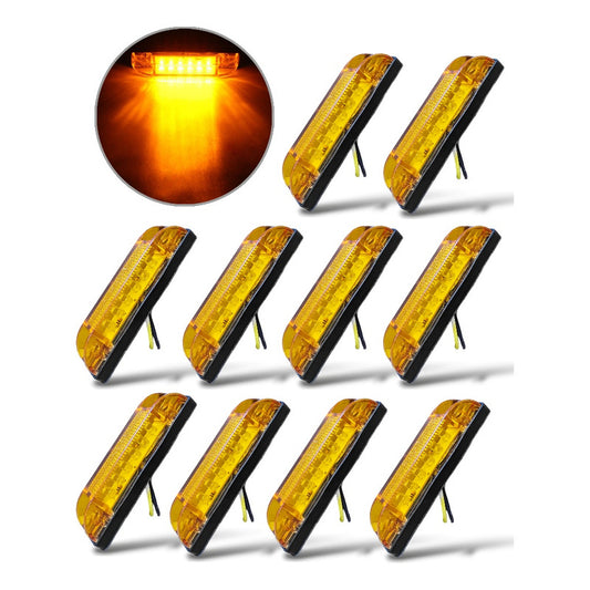 X10 Luz De Trocha Slim 6led Luz Lateral 12v Advertencia /r&c