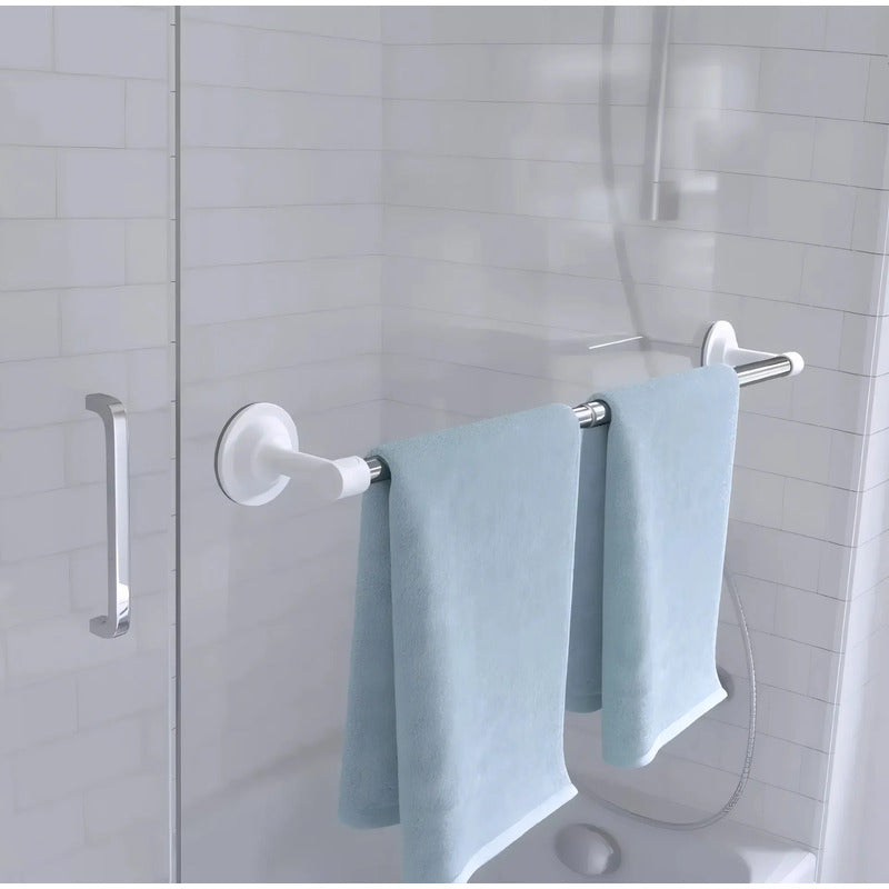 Porta Toalla Con Ventosa Soporte De Toalla Largo Toallero Blanco